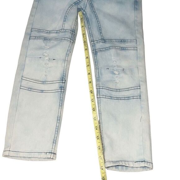 Boys Just For Me Light Wash Stretch Denim Jeans Size 6 Distressed - Picture 4 of 15